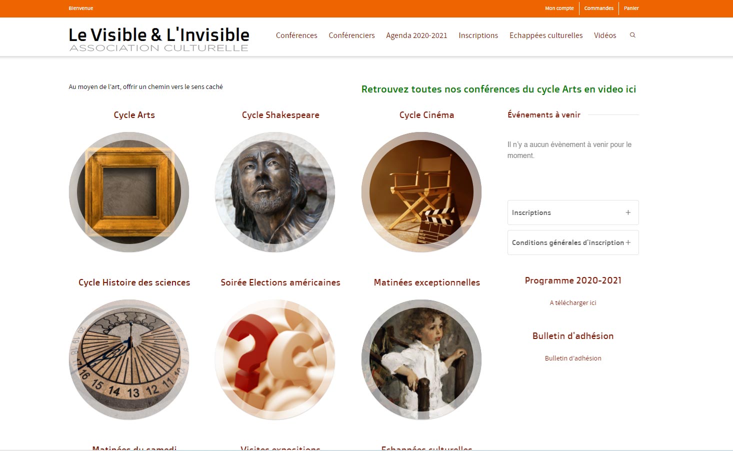 Site internet - LE VISIBLE & L'INVISIBLE